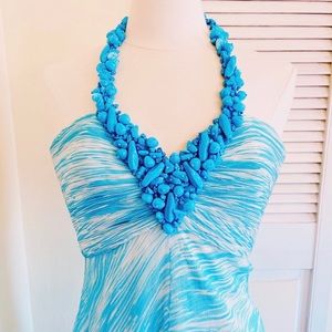 Over 90% off! Monique Lhuillier Silk Jewelery Gown